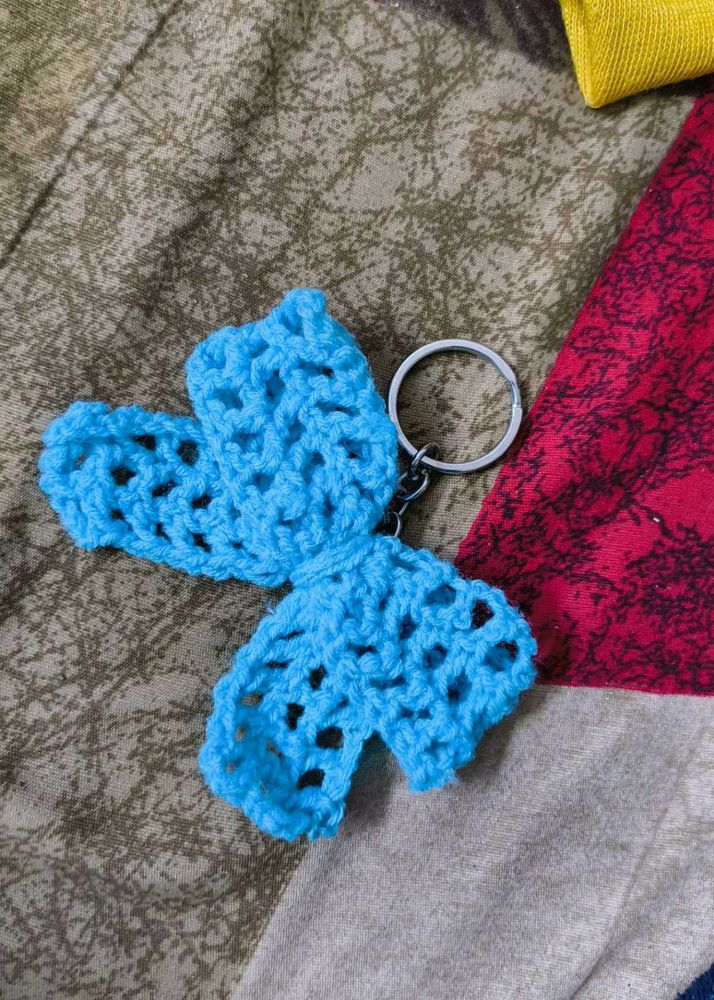 Crochet Bow Keychain