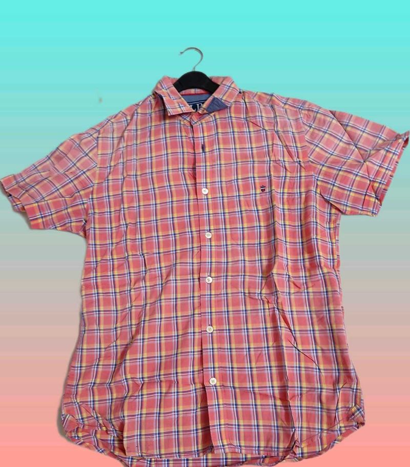 One Red And White Checks Shirt
