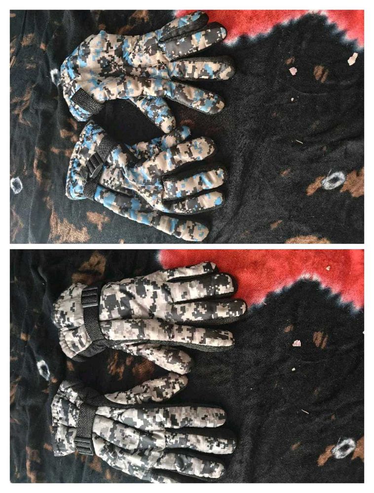 Camo Print Gloves