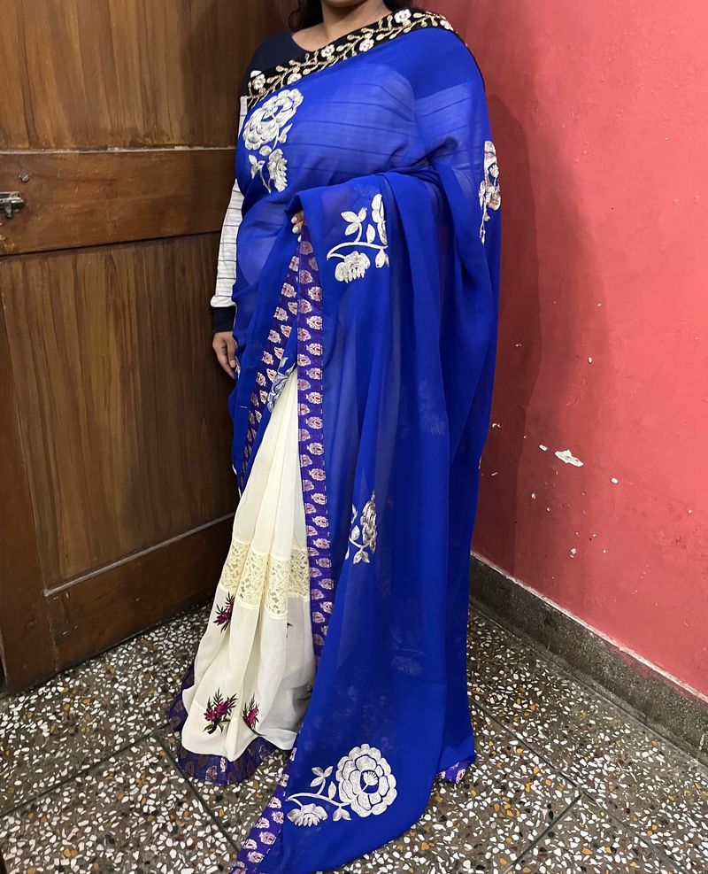 Double Color Saree