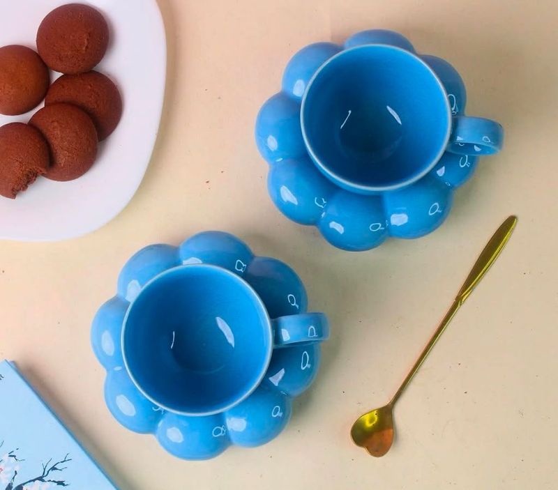 Blue Cloud CUP AND SAUCER SET(1 Set)