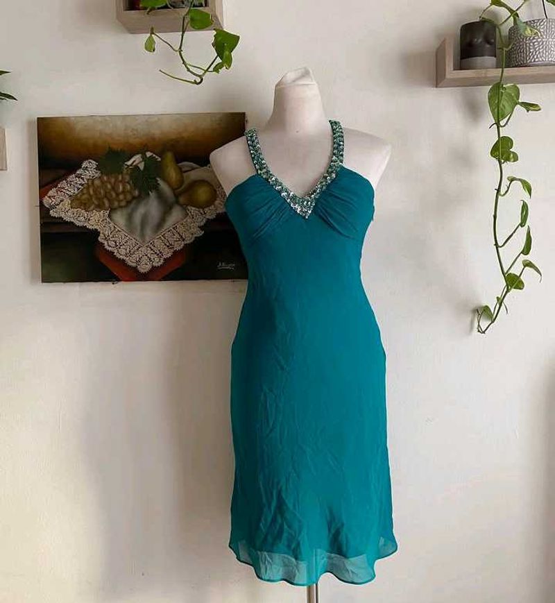 Elegant Teal Dress