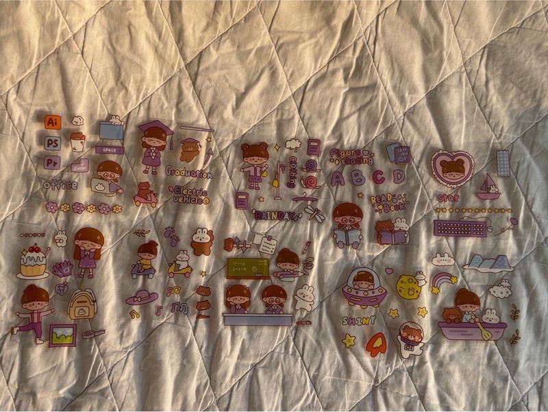 purple journaling stickers✨