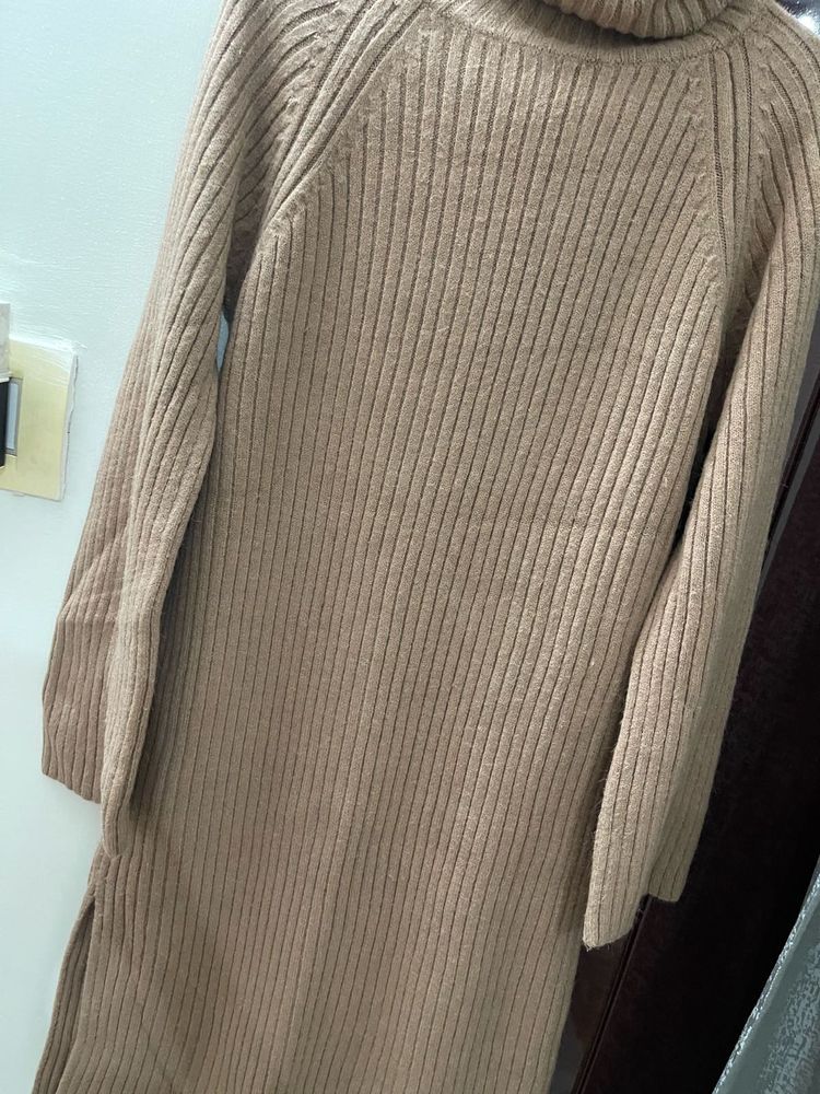 Cozy Knit Turtleneck Winter Dress