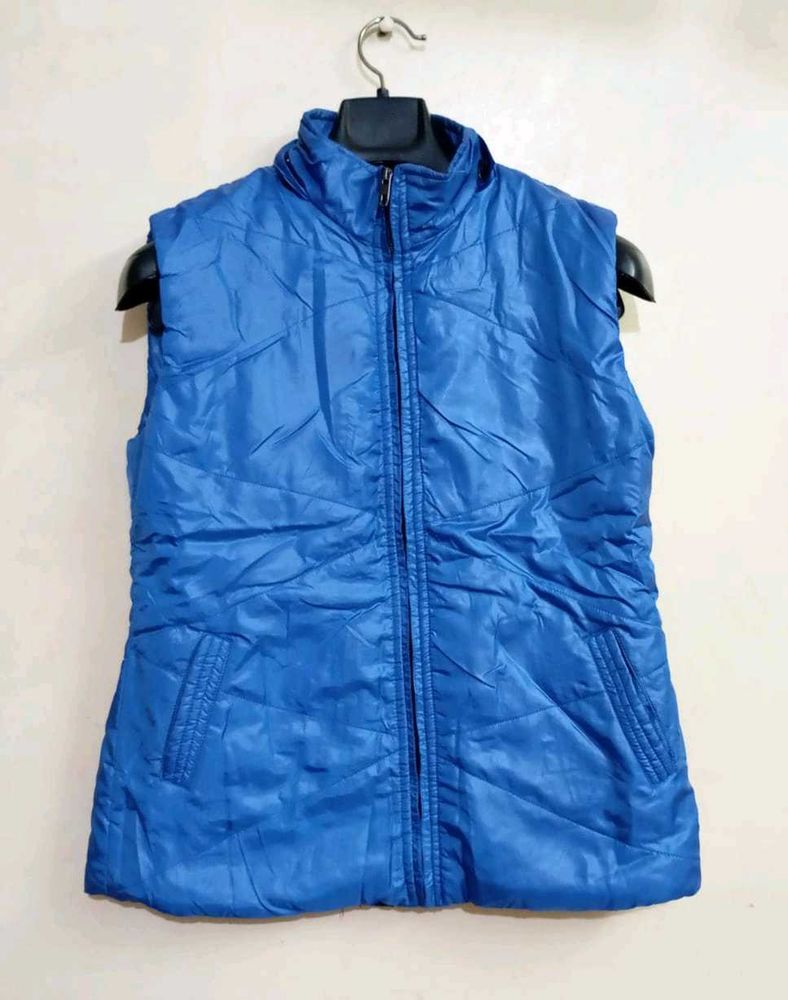 &#34;Stylish Blue Sleeveless Vest Jacket for female&#34;