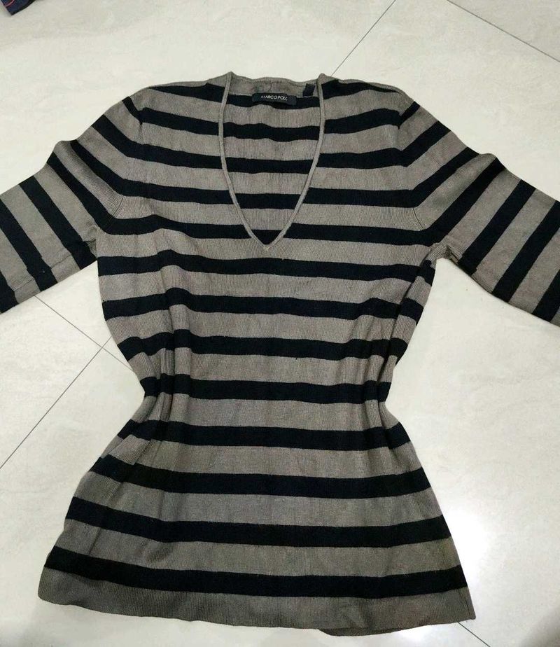 Striped V-Neck Top