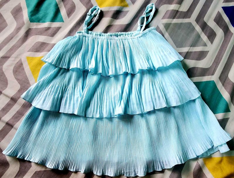 Cute Blue Tiered Top