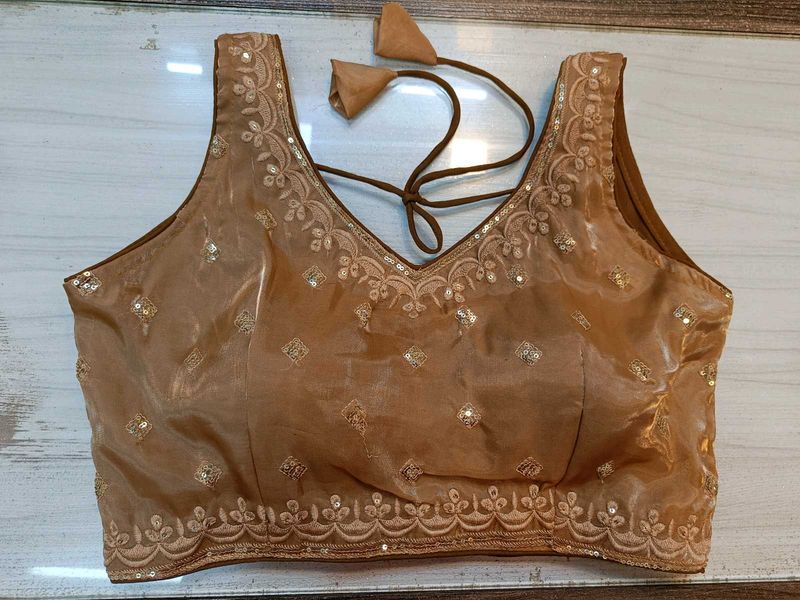 Brown Organza Blouse