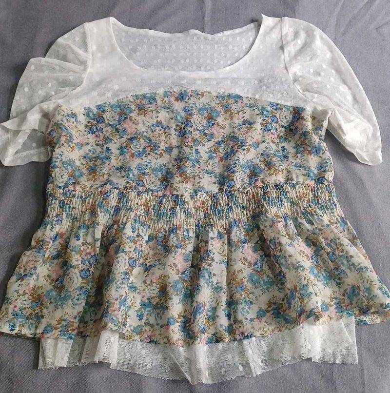 Very Light Weight Floral Top For Summer