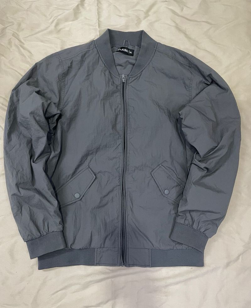 Zudio Grey Bomber Jacket - Size M