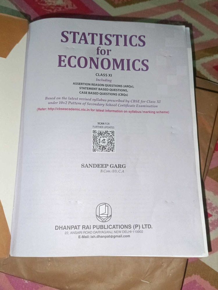 Statistics For Economic Class XI