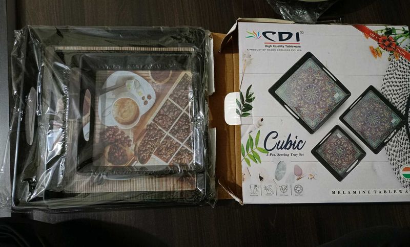 Plastic Tray Set Of 3