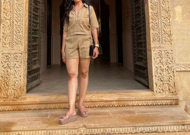 Khakhi playsuit