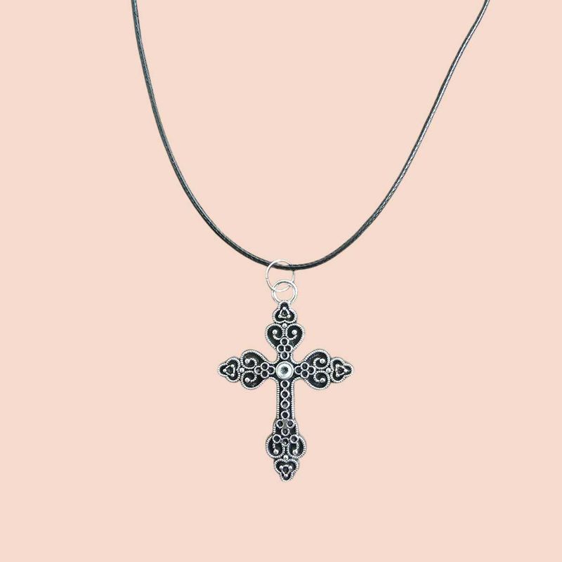 Gothic Cross Pendant Necklace