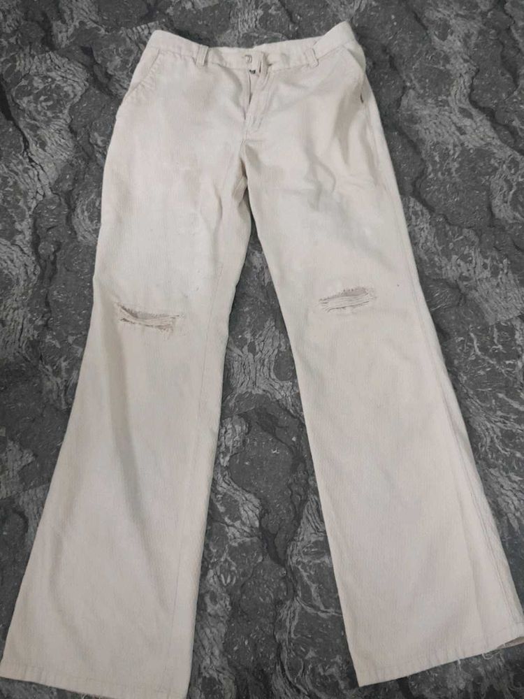 Boot Cut Baggy Pant With Pachwork