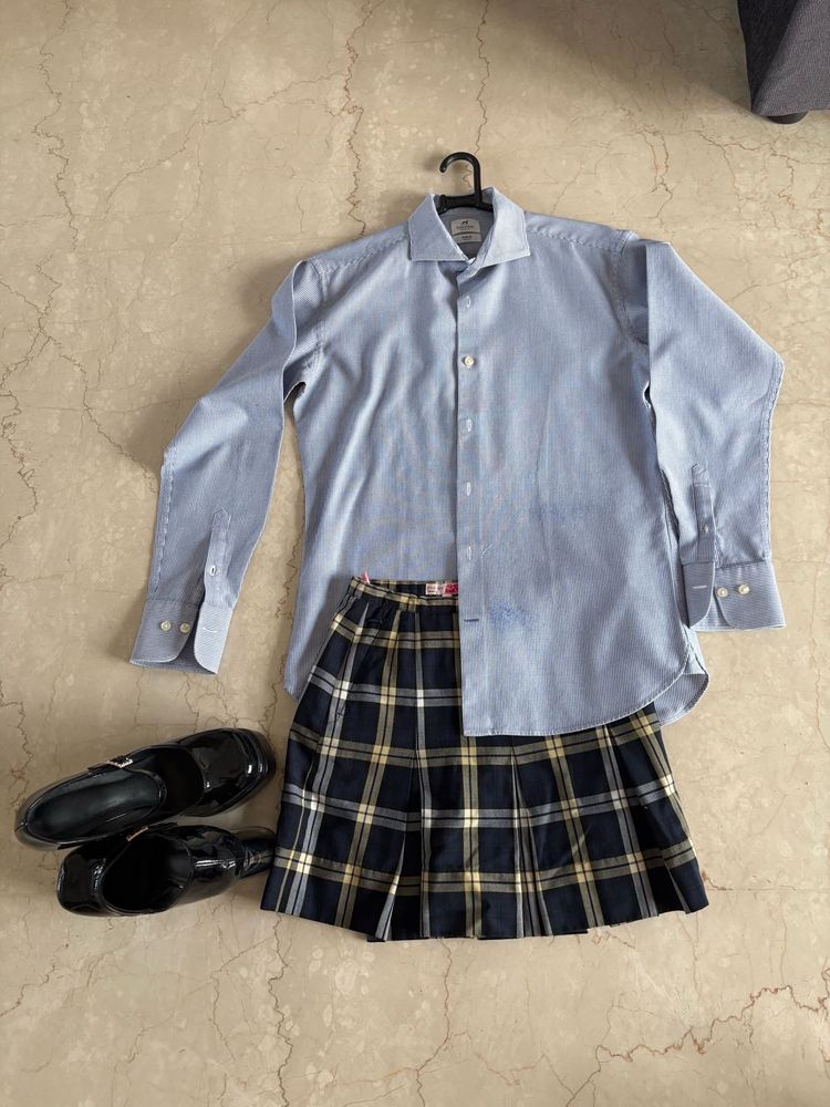mini checkered skirt