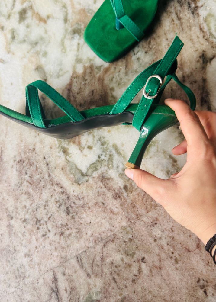 dark green heels
