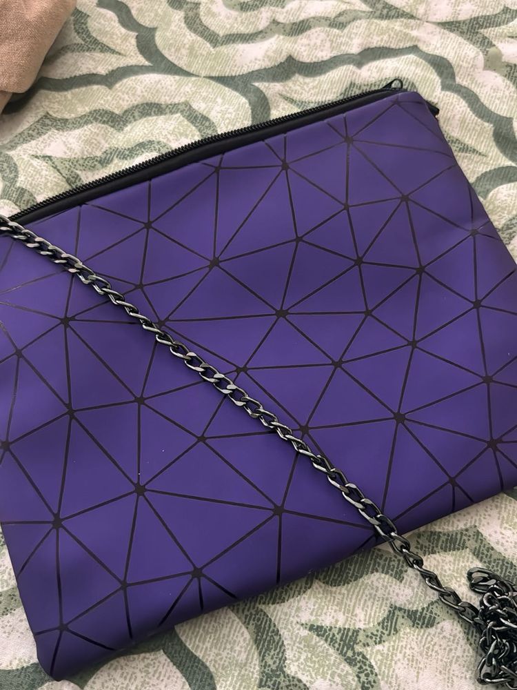 Purple Pouch Sling Bag