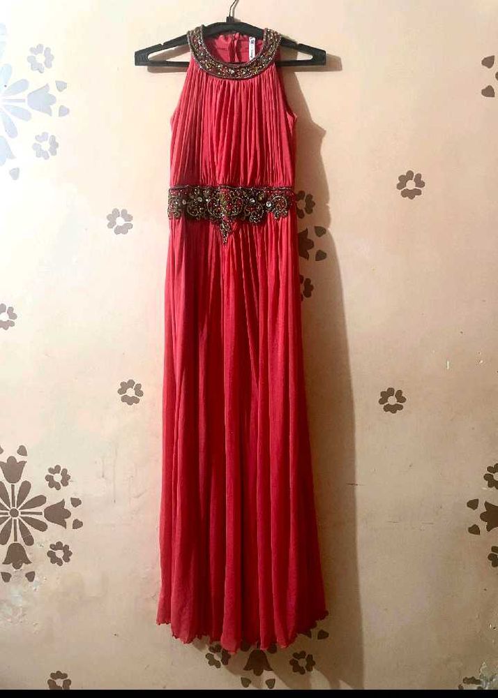 Red Partywear Gown