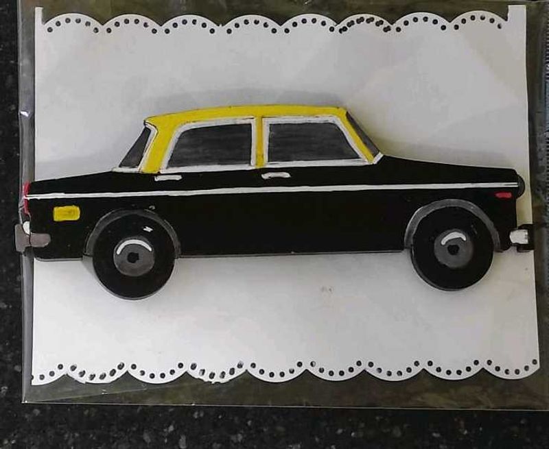 Taxi Hand-painted Fridge Magnet
