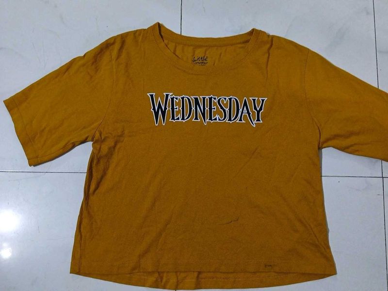 Wednesday Graphic Crop Top