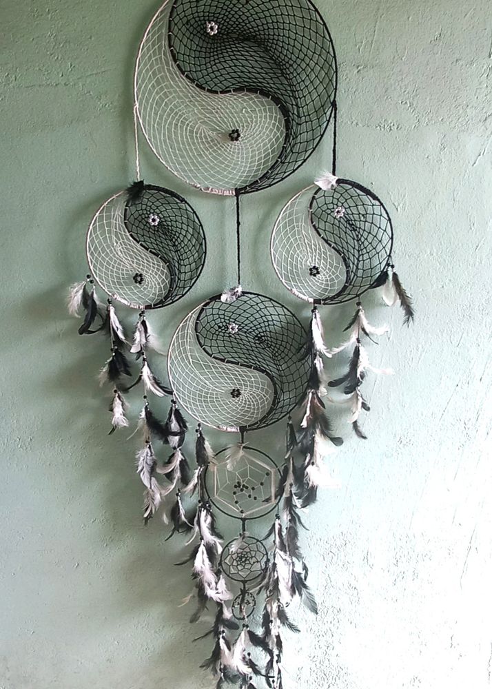 Yin-yang Dreamcatcher In B&amp;W Theme