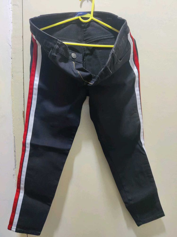 Striped Black Jeans