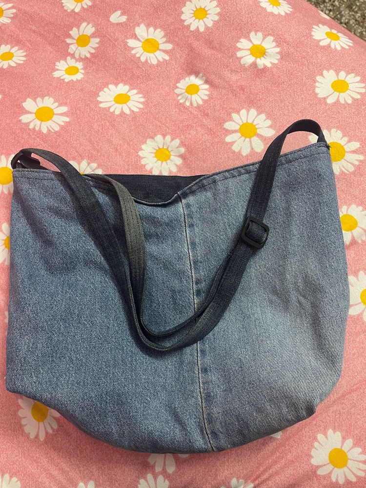 Denim hobo Bag