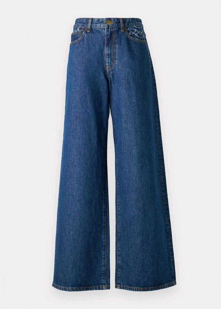 Dark Blue Wide Leg Jeans