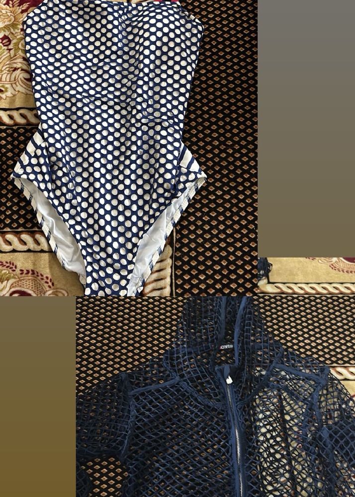 Body Suit With Net Jacket
