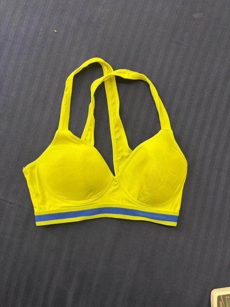 Yellow Sports Bra