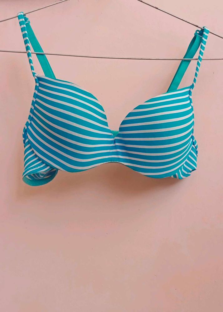 Striped Blue Bra