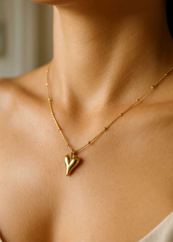 18k Gold  Plated Heart Pendant