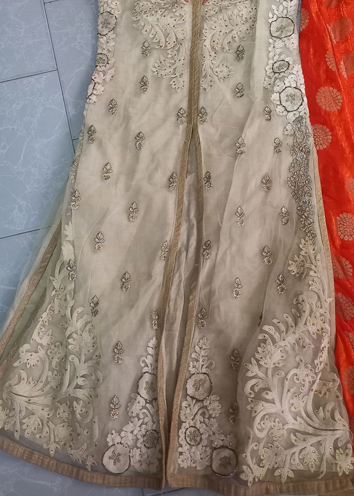 Owmen And Girls Orenge Colour Lehanga Dress