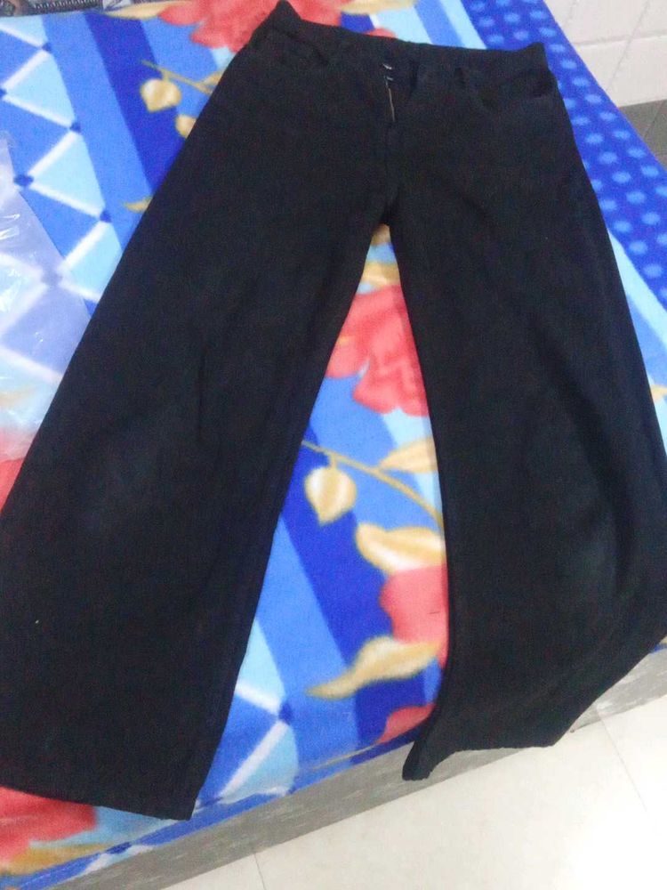 Wide Leg Black Jeans