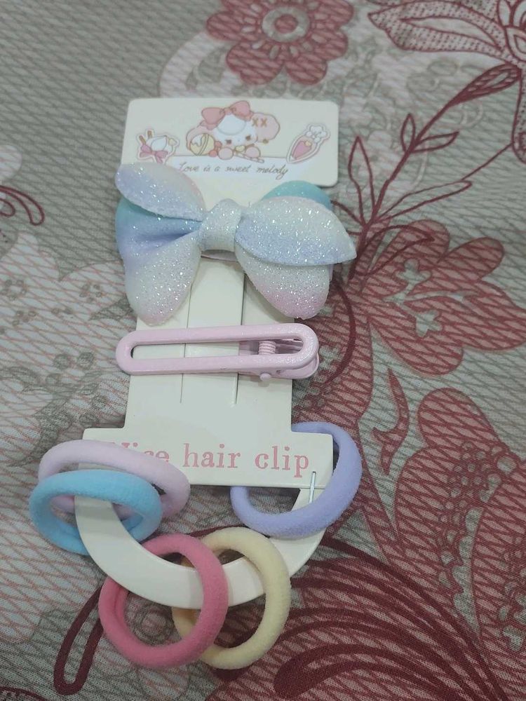 Cute Pastel Hair Accessories Set