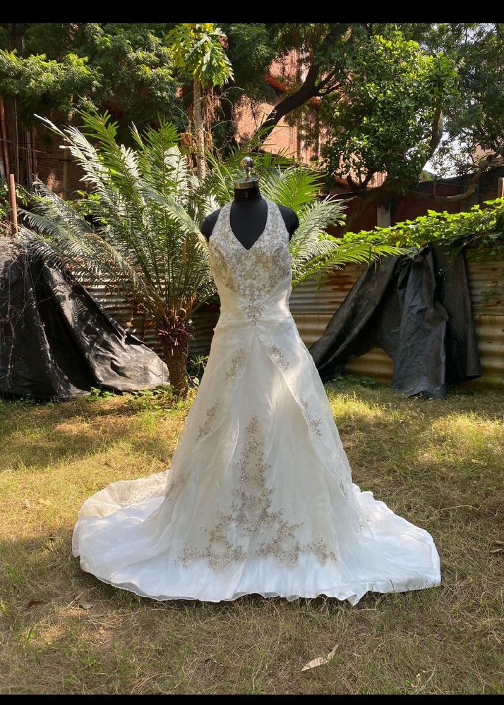 Elegant Halter Wedding Engagement Dress