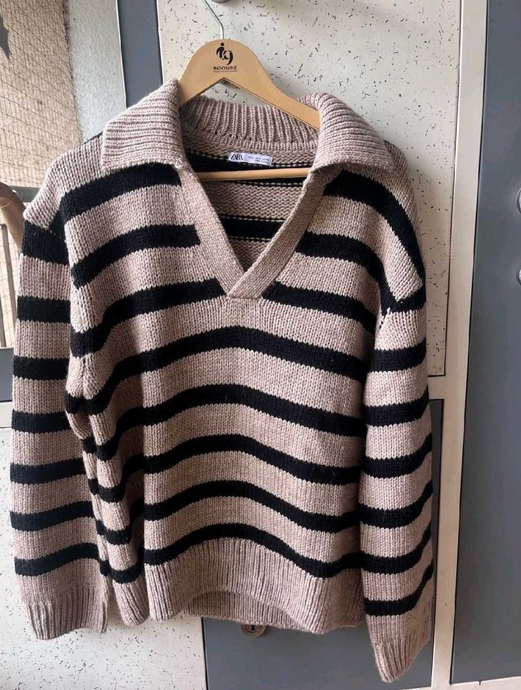 Zara Striped Knit Sweater