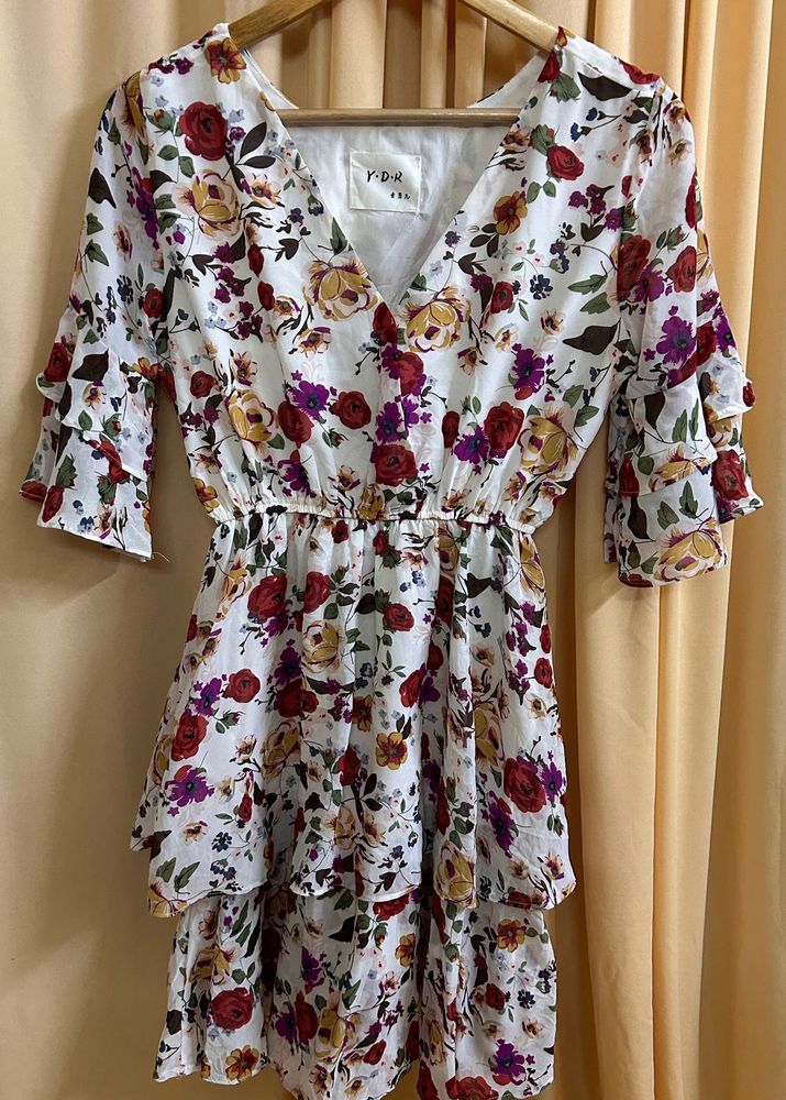 Korean  Floral Summer Dress