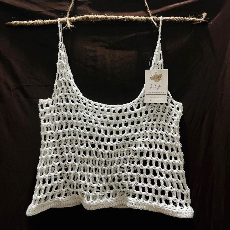 Crochet Mesh Crop Top