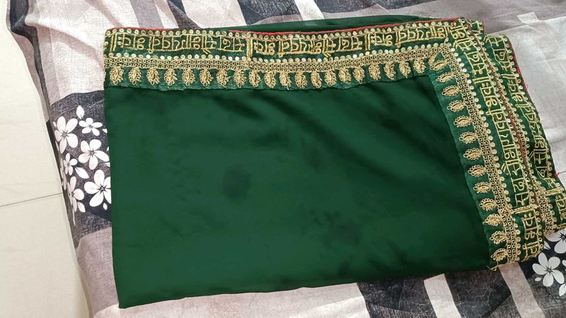 Green Embroidered Saree