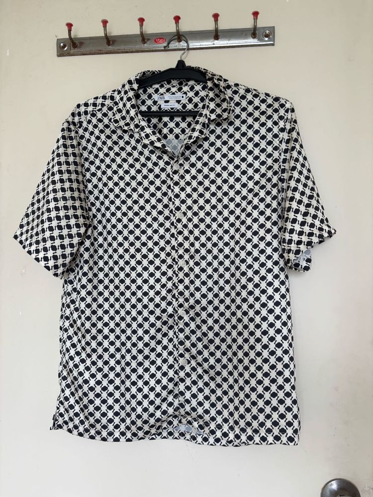 ZARA SATIN PRINTED SHIRT
