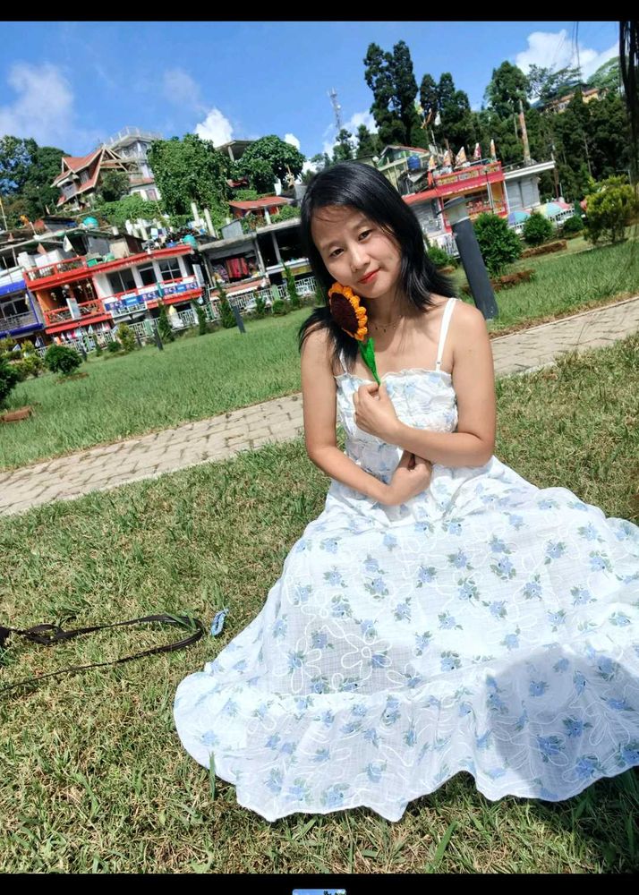 Floral White Dress