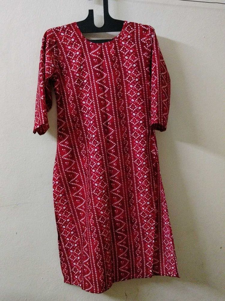 Bandhini print kurti
