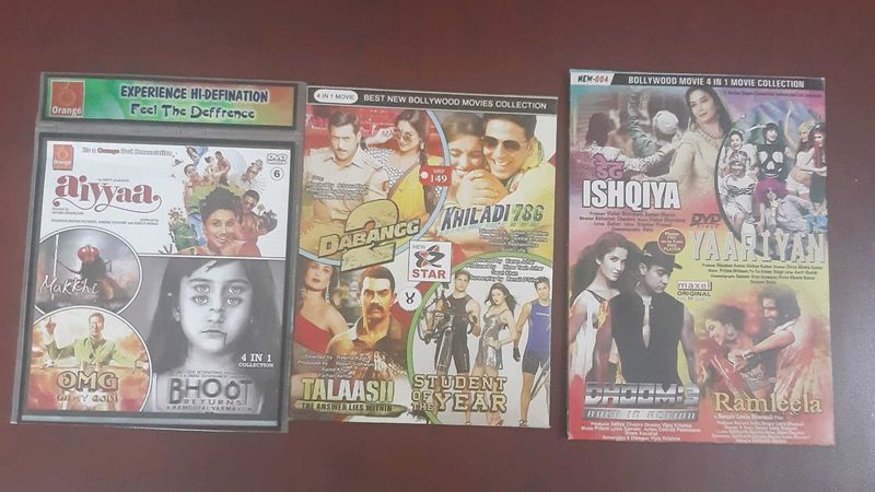 3 DVD * 4 each. Bollywood Movie Collection