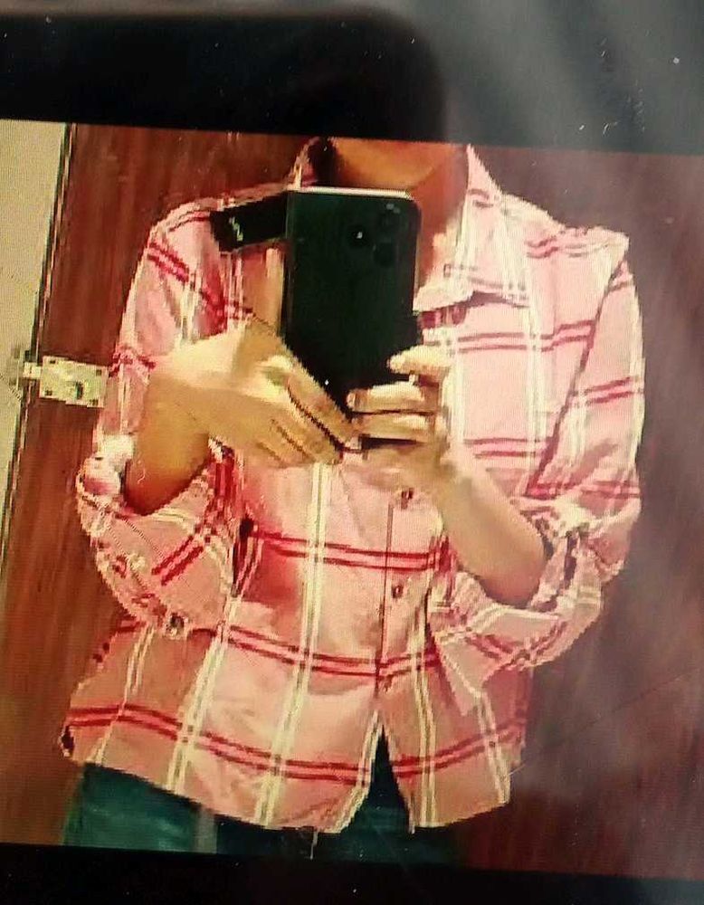 Pink Plaid Shirt