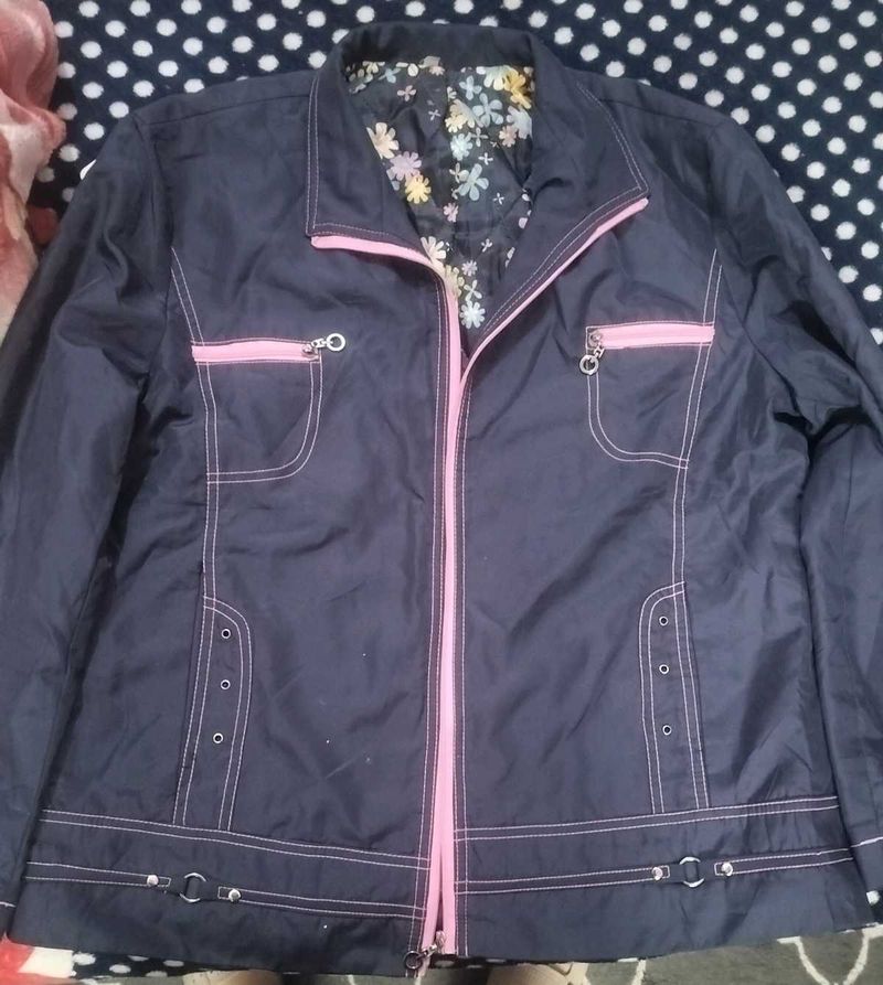 Stylish Navy Blue Jacket reverse able