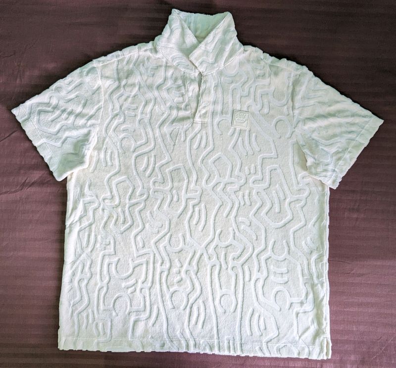 H&amp;M X Keith Haring Regular Fit Terry Polo Shirt