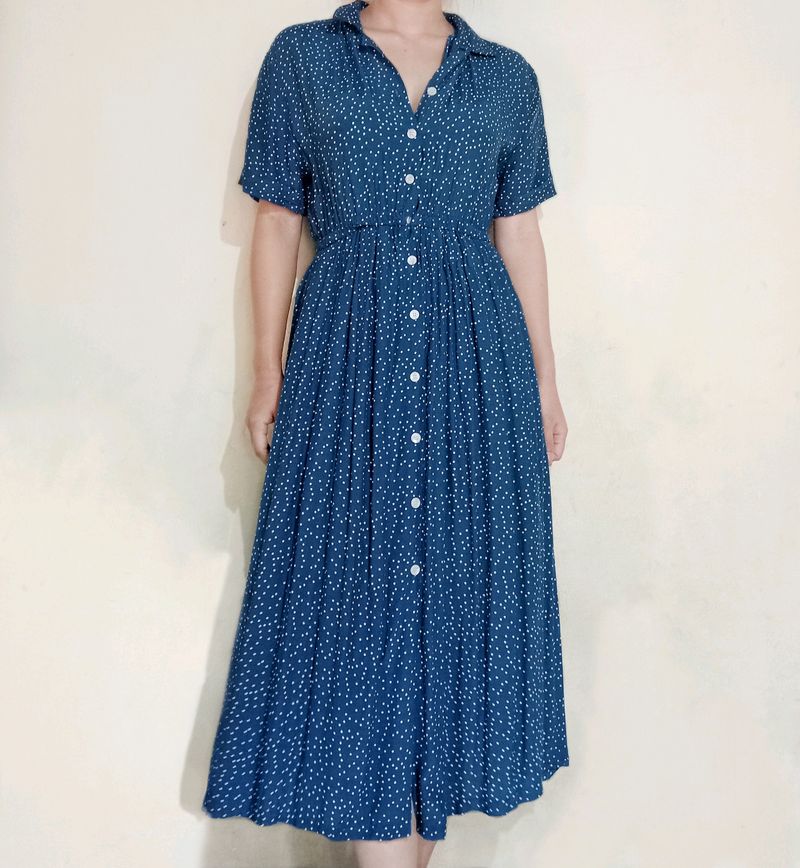 Blue Polka Dot Dress