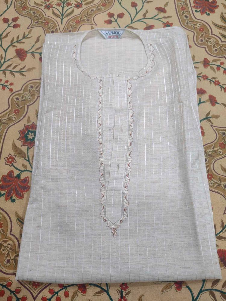 Cream Kurta For Men
